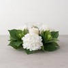 Hydrangea Candle Ring with Glass Hurricane (Set of 2) - 2 of 2