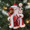 Italian Ornaments 6.25 In Santa W/ North Pole Staff Italian Christmas St. Nick Tree Ornaments - 3 of 3