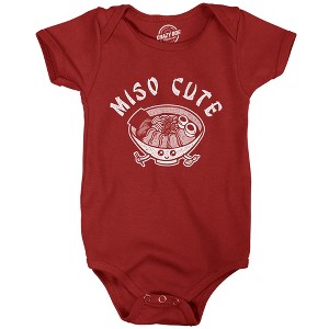 Miso Cute Baby Bodysuit Funny Hilarious Gift Shower Graphic Jumper For Infants - Crazy Dog Baby Bodysuit - 1 of 4