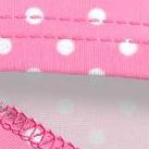 pink w- white polka dot