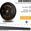 Naysaye Weight Bars Bumper Plates Pair Rubber 35 45 55LB with 2Inch Insert for Strength Training in Living Room and Gym Use, Black, 19"*19"*3.5" - 2 of 4
