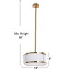 Storied Home Harrison- Metal Ceiling Light with Captured Linen Shade - 2 of 4