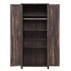 OKD 72" Farmhouse Decorative Storage Cabinets w/Hanging Rod & Adjustable Shelves - 2 of 4
