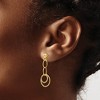 Black Bow Jewelry Small Geometric Post Dangle Earrings in 14k Yellow Gold - 3 of 4