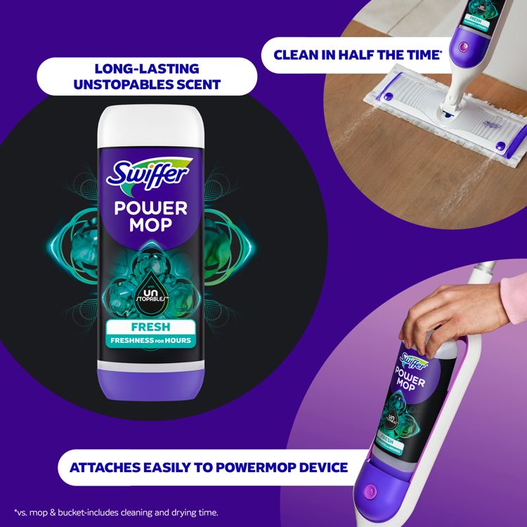 Swiffer Unstopables Fresh PowerMop Floor Cleaner Refill - 2ct/50.7 fl oz: Plastic Bottle, Multipurpose Cleaner, 2 of 10