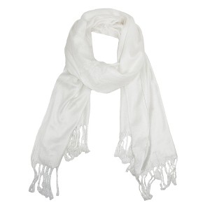 CTM Women's Classic Pashmina Style Shawl Wraps - 1 of 4