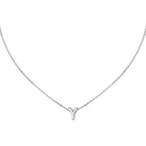 Small Initial Necklace for Women, Stainless Steel Tiny Letter Personalized Pendant - 1 of 4