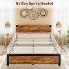 Homhougo Full Size Bed Frame with Storage, 4 Drawers and Heavy Duty Strong Metal Support Bed Frame with Wooden Headboard and Footboard, Brown - 4 of 4