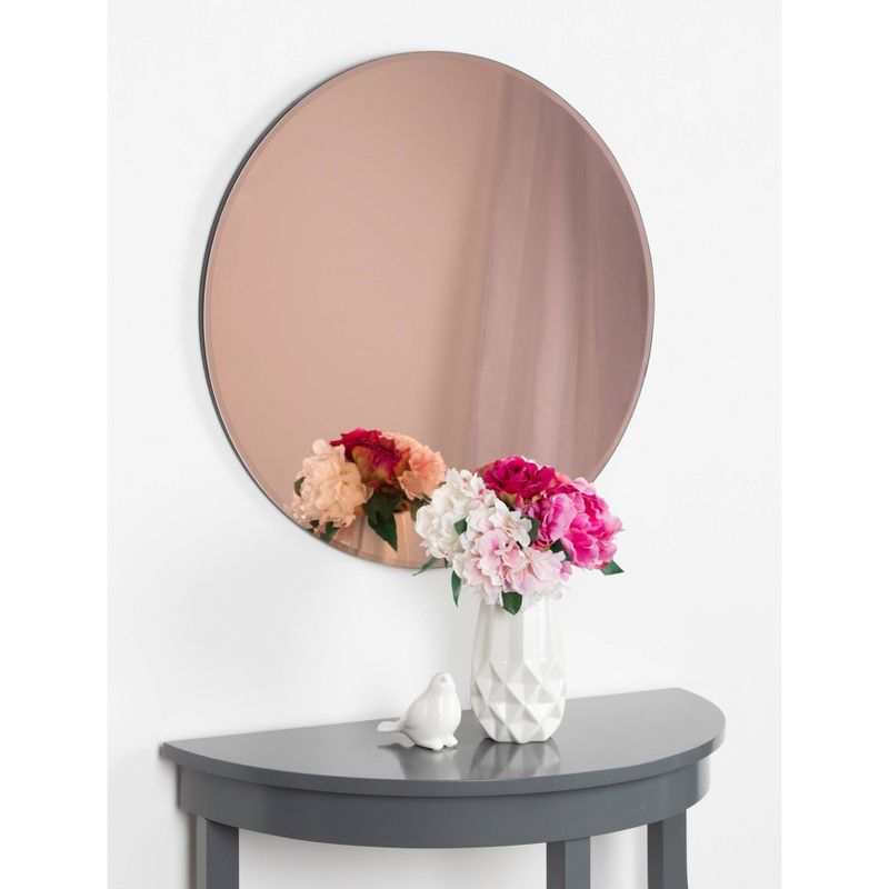 26&#34; x 26&#34; Azalea Rose Gold Tinted Frameless Round Wall Mirror Rose Gold - Kate and Laurel, 5 of 6