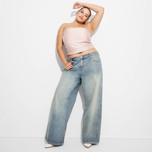 Women's Low-Rise Wide Leg Baggy Jeans - Wild Fable™ - 1 of 3