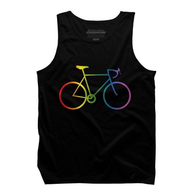 Adult Design By Humans Rainbow Bike Cyclist Pride By Bonganva Tank Top