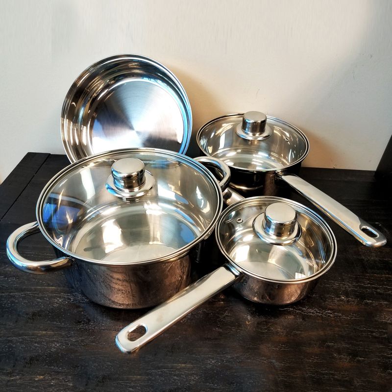 Gibson Home Landon 7-Piece Stainless Steel Cookware Set, 5 of 6