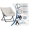 Saucer Chair, XL Foldable Plush Faux Fur Lounge Chair, Portable Accent Seat - 4 of 4