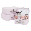 Okuna Outpost Set of 3 Different Sizes of Paperboard Suitcases with Metal Handles, Decorative Cardboard Storage Boxes, Lavender - 4 of 4
