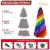 6FT Rainbow Spiral PVC Tree 1248 Tips Colorful Spiral Design Hinged Metal Stand Indoor Xmas - 2 of 4