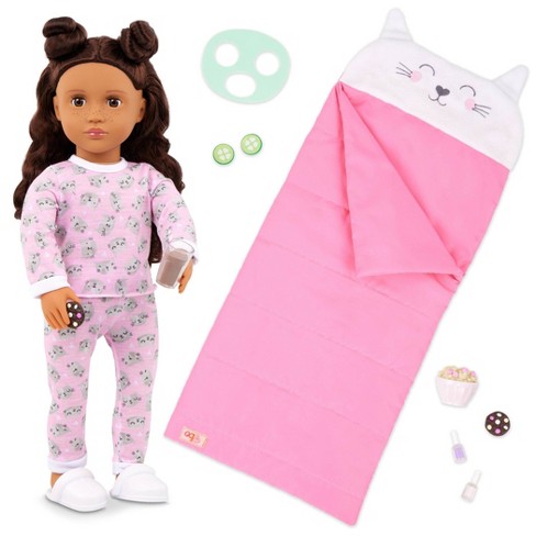 Our Generation Slumber Party with Sleeping Bag Doll Accessory Set for 18  Dolls