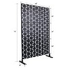 Grungis Matrix Metal Decorative Patio Screens,Freestanding Privacy Galvanized Steel Panel Screen with Square Pattern for Balcony,76" H×48" W - 3 of 4