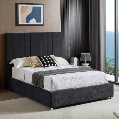 Nebula Vortex Queen Size Upholstery Bed ( No Mattress )