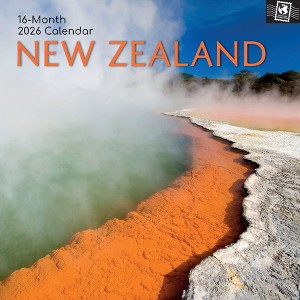 2026 Square Wall Calendar, New Zealand, 16-Month Images of New Zealand Theme with 180 Reminder Stickers (12x12 In) - 1 of 4