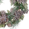 Northlight Frosted Pinecone and Wooden Petals Artificial Christmas Wreath -14" - Unlit - 4 of 4