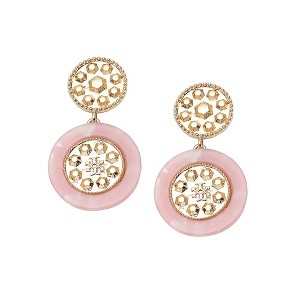SOHI Women's White Circular Drop Earrings - 1 of 3