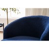 Okak Fabric Accent Chair Swivel Chair with Furry Upholstered Elegant Barrel Chair with Coating Metal Ring for Living Room Bedroom - 4 of 4