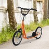 Maggift Kick Scooters Youth Scooter Kick Scooter with Adjustable Handlebar Front and Rear Dual Brakes Inflatable Wheels, Orange, 54.8"*22.8"*35.5" - 2 of 4