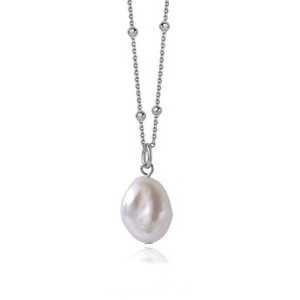 Qucy Jewels Pearl Pendant with Beaded Chain - 1 of 2