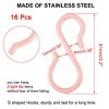Unique Bargains Plastic Hanging Closet Utensils Coat Towel S Hooks 16 Pack - 2 of 4