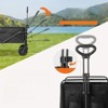 VisioGear Outdoor Serving Carts, Foldable Cart with All-Terrain Wheels, Collaspible Cart with Handle and Side Pockets, Black, 20"*39 3"*34.6"* - 4 of 4