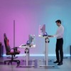 Fontoi Desks, Ergonomic Rising Desk, Gaming Desk with Splice Board, Home Office Computer Standing Table, White, 24"*55"*27.5" - 3 of 4