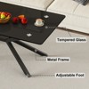 ALEXOUN 39.37Inch Rectangular Tempered Glass Coffee Table,with Metal Legs, Easy to Clean & Sturdy 220 lbs Capacity,for Living Room,Office - 4 of 4