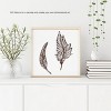 Wall Decor-Set of Two Metal Feather Hanging Wall Art Laser Cut Contemporary Nature Sculpture for Living Room, Bedroom, Kitchen by Hastings Home - 3 of 4