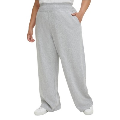 Calvin Klein Womens Wide Leg Fleece Knit Casual Lounge Pants