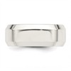 Black Bow Jewelry 8mm Sterling Silver Polished Beveled Edge Comfort Fit Band - image 3 of 4