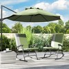 Outsunny Outdoor Rocking Chairs Set of 2, Folding Rocking Chair Set with 400 lbs. Capacity, Wide Seat, Padded High Back for Patio, Porch - 2 of 4
