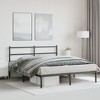 vidaXL Metal Bed Frame with Headboard Black 59.1 in.x78.7 in. - 3 of 4