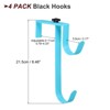 Unique Bargains Hanging Pool Equipment Adjustable Double Fence Hooks Pool Pole Hanger 4 Pcs - 2 of 4