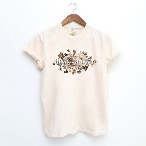 Simply Sage Market Women's Hustle and Bloom Short Sleeve Garment Dyed Tee - 1 of 4