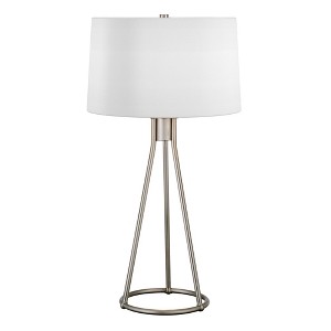 Hudson and Canal 28" Tall Table Lamp with Drum Fabric Shade - 1 of 4