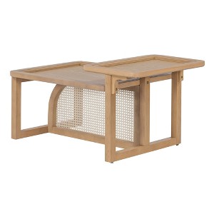 Ridstar 2 Piece Modern Rectangle Nesting Coffee Table Set For Living Room-Brown - 1 of 4