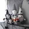 Whisen Fabric Standing Gnome W/Orange Banner & Spring Body, Halloween Decoration - 3 of 4