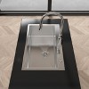 Stainless Steel Kitchen Sink, 30¡åx19¡å Single Bowl, Overmount Handmade Sink in Brushed Nickel, with US Standard Drain and Hook, LS-SSBR04 - 4 of 4