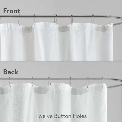 LunaLulinlk Ombre Printed Seersucker Shower Curtain Aqua 72x72"