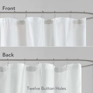 LunaLulinlk Ombre Printed Seersucker Shower Curtain Aqua 72x72" - 1 of 4
