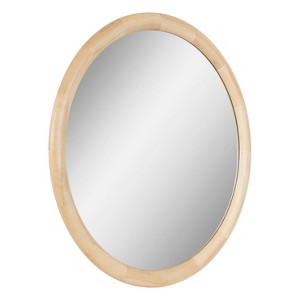 Kate & Laurel All Things Decor 32"X32" Dessa Round Wall Mirror Natural - 1 of 4