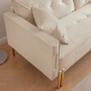DOMETOUR 70" Velvet Sofa Couch Luxury Modern Upholstered 3-Seater sofa with 2 Pillows for Living Room - 3 of 4