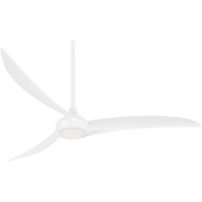 65" Minka Aire Modern Indoor Ceiling Fan with LED Light Remote Control White for Living Room Kitchen Bedroom Family Dining House