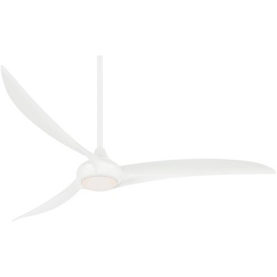 65" Minka Aire Light Wave White Large LED Ceiling Fan