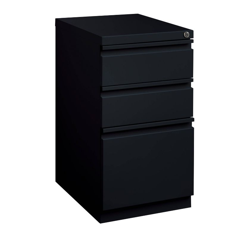 Hirsh 20&#34; Deep Mobile Pedestal File Cabinet 2 Drawer File-File and Letter Width Black, 1 of 13